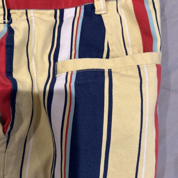 LoudMouth Golf The Hamptons Striped Shorts Size 34 Yellow Fun Preppy Retail $75 - Picture 10 of 12